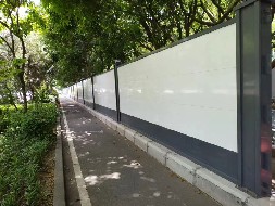 科技園施工有序推進(jìn)，旭東鋼結(jié)構(gòu)圍擋守護(hù)文明顏值